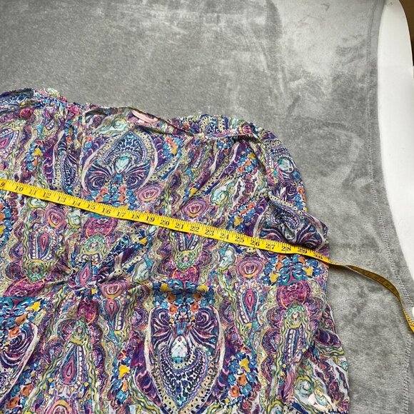 Victoria's Secret Swim Cover Up Kimono Women Medium Multicolor Paisley Polyester - Picture 5 of 10